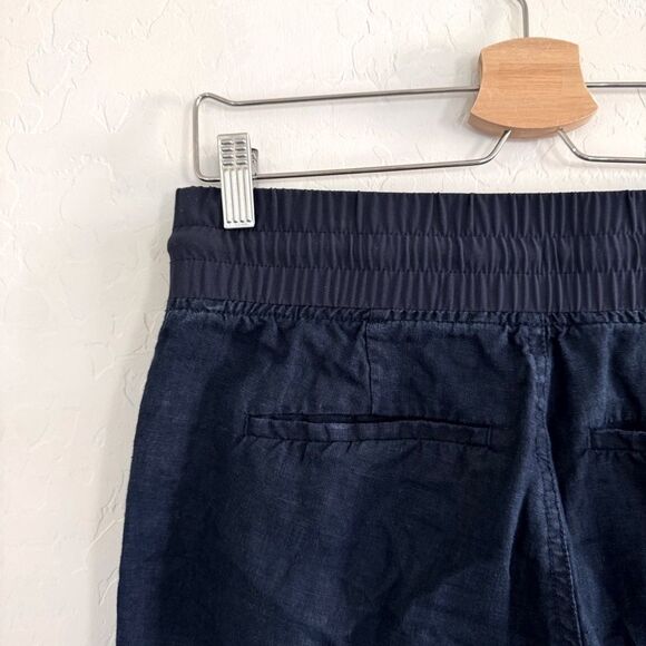 Athleta Cabo Linen Navy Summer Jogger Pants Size 4 - Picture 5 of 6